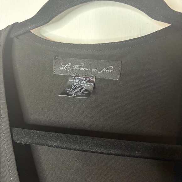 La femme en noir Micheline Pitt vixen black wrap dress size medium never worn - Picture 4 of 4